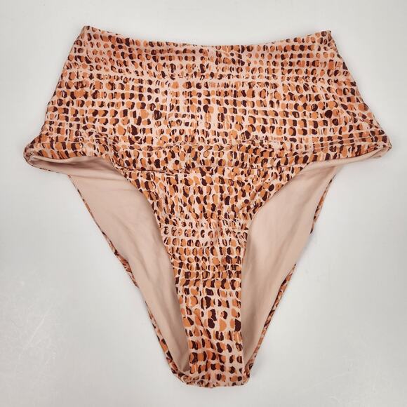 L*Space Desi Classic Bottom Bikini in Wild Bunch Orange Size Large NWT - Picture 2 of 6